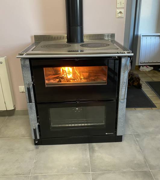 Installation Poele a Bois Nordica Modele Verona XXL sur Manéglise Proche de Saint Romain de Colbosc